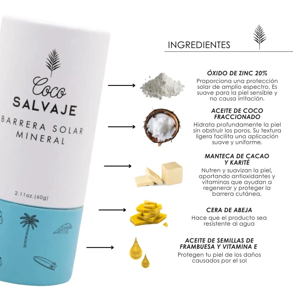 BARRERA SOLAR MINERAL - COCO SALVAJE